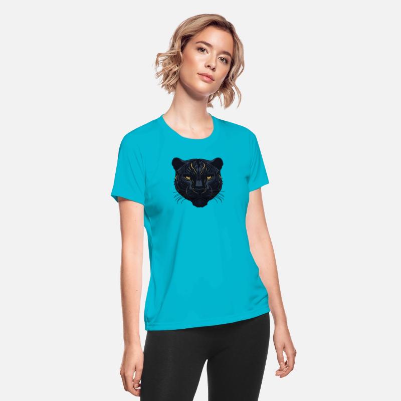 Black panther with dark colors