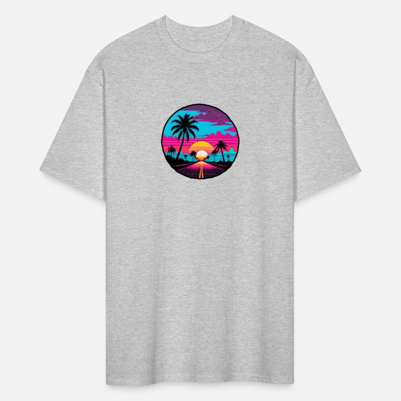 Blue sky sunset beach road drive.