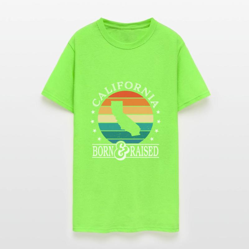 Born & Raised California USA State Pride
