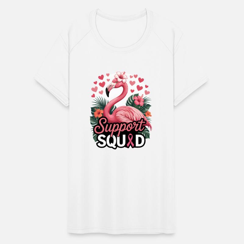 breast cancer awreness support squad flamingo