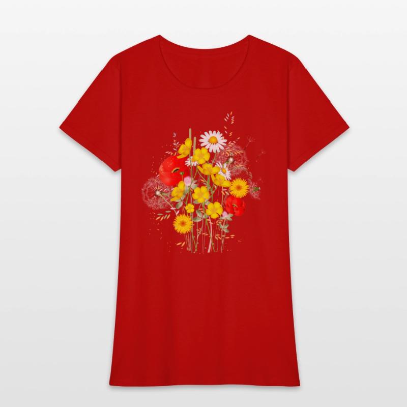 bright colorful flowers meadow full of flowers