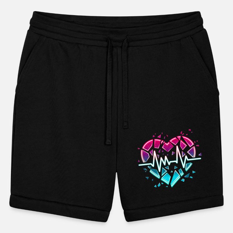 Broken heart with a pulse line