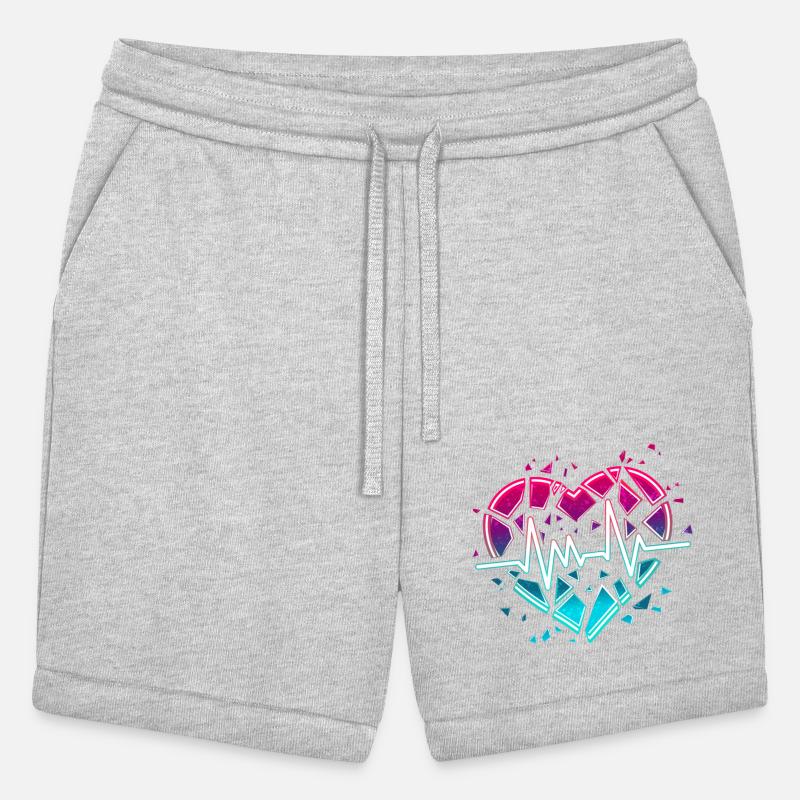 Broken heart with a pulse line