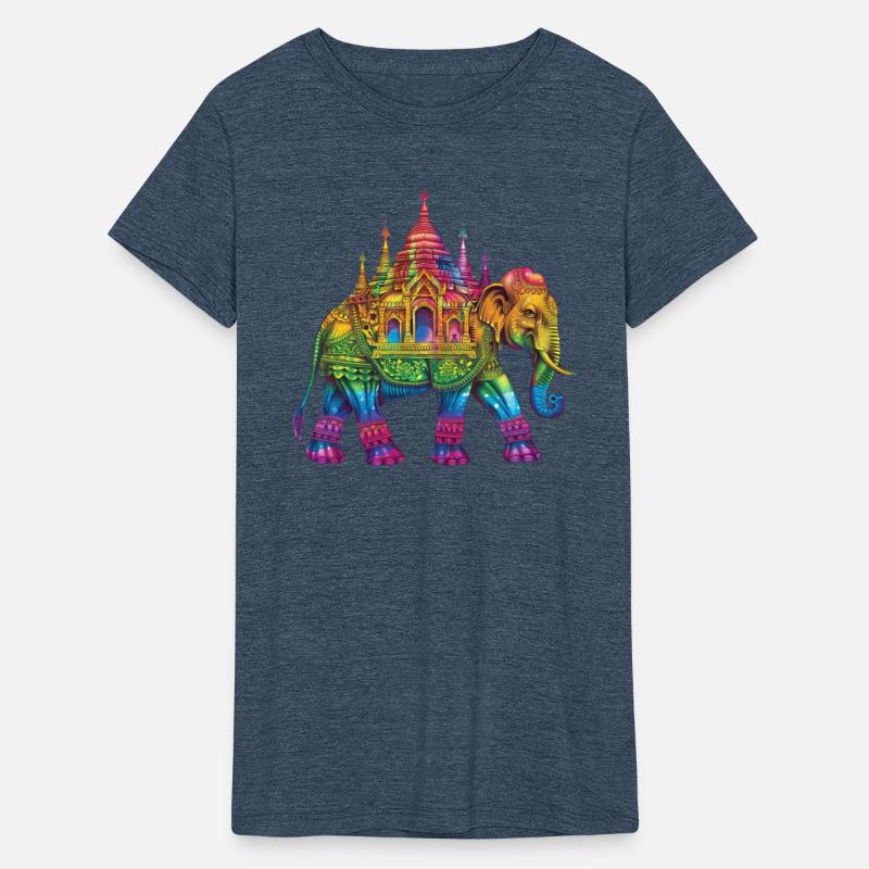 Burma Burmese Illustration with Colorful Elephant