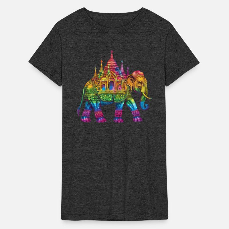 Burma Burmese Illustration with Colorful Elephant