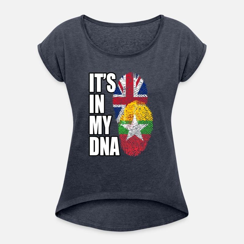 Burmese And British Mix Heritage DNA Flag