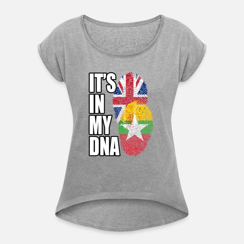 Burmese And British Mix Heritage DNA Flag