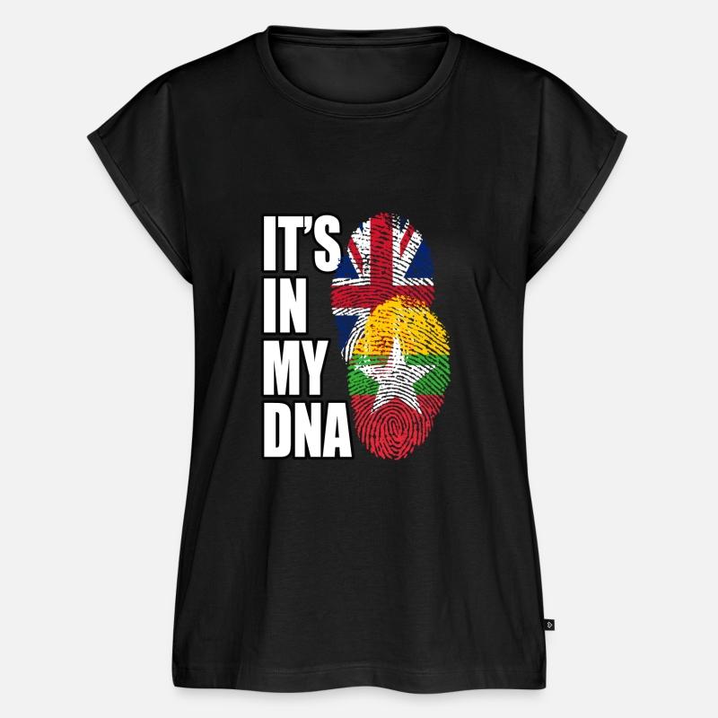 Burmese And British Mix Heritage DNA Flag