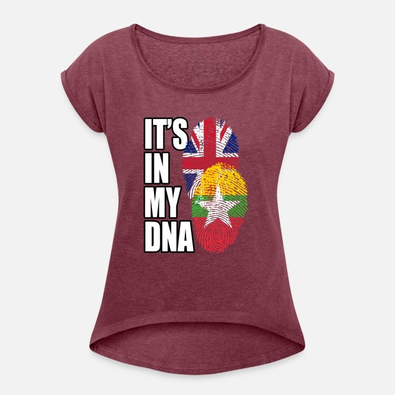 Burmese And British Mix Heritage DNA Flag