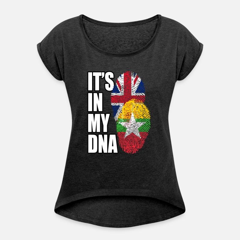 Burmese And British Mix Heritage DNA Flag