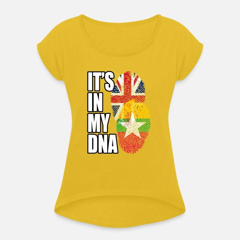 Burmese And British Mix Heritage DNA Flag