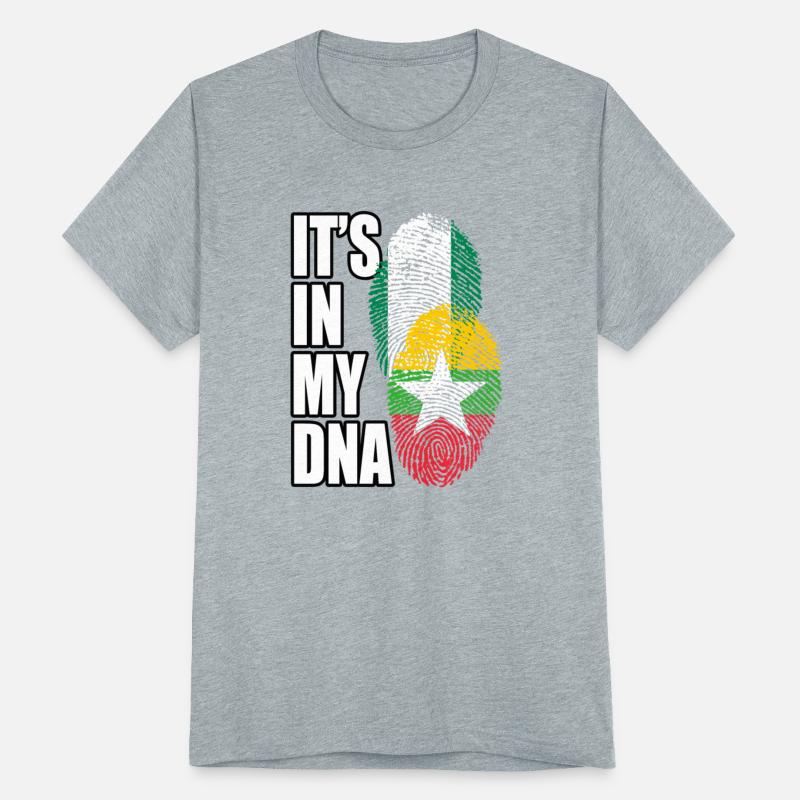 Burmese And Nigerian Mix Heritage DNA Flag