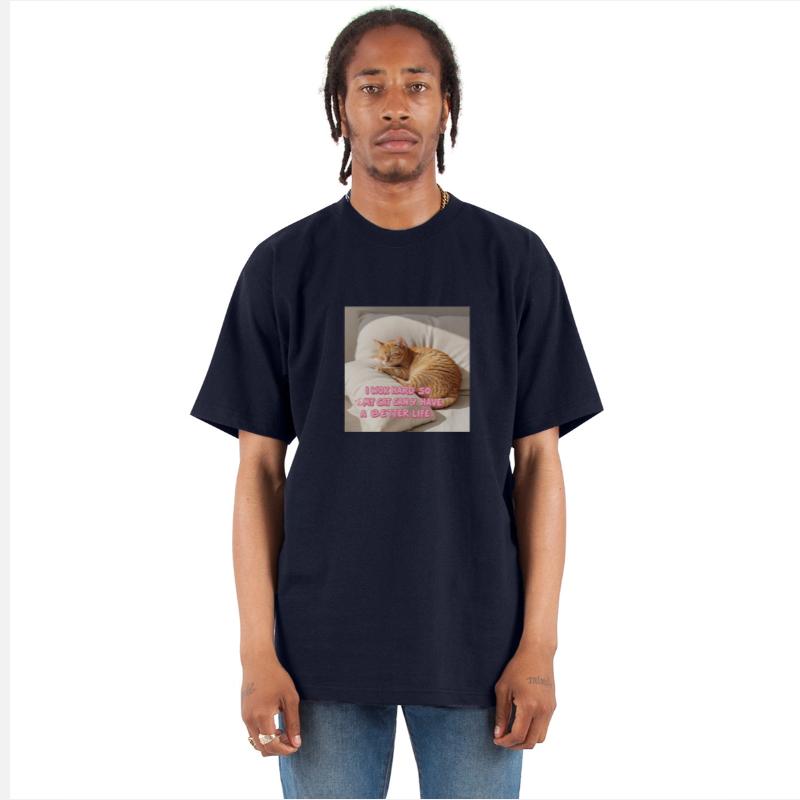 Cat on Pillow with Text