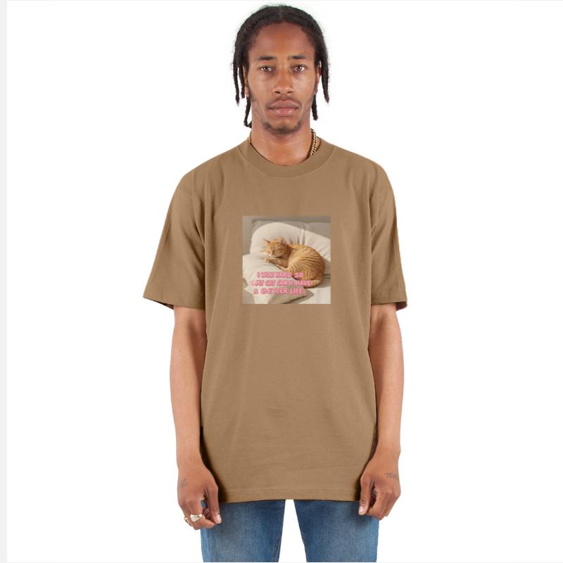 Cat on Pillow with Text