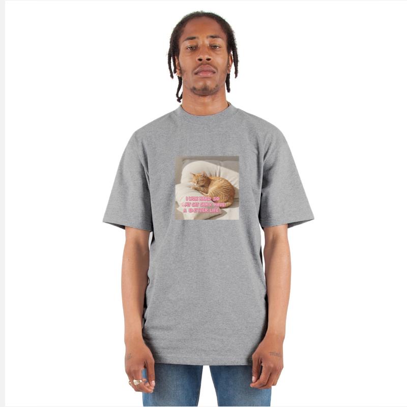 Cat on Pillow with Text