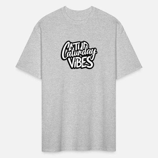 Caturday Vibes cat pun tshirt