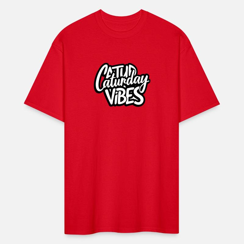 Caturday Vibes cat pun tshirt