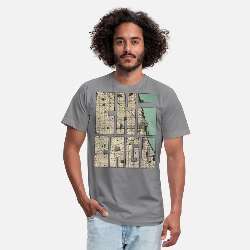 Chicago Illinois USA City Map Typography - Vintage