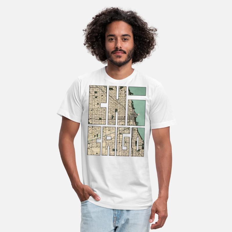 Chicago Illinois USA City Map Typography - Vintage