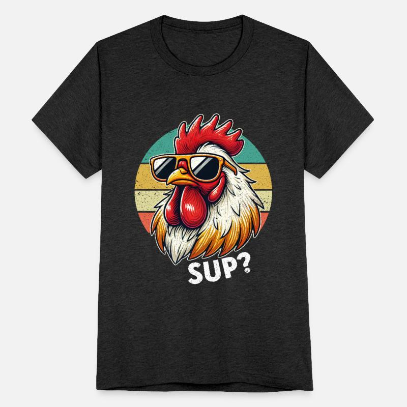 Chicken with Sunglasses Funny Farm Animal Farmer