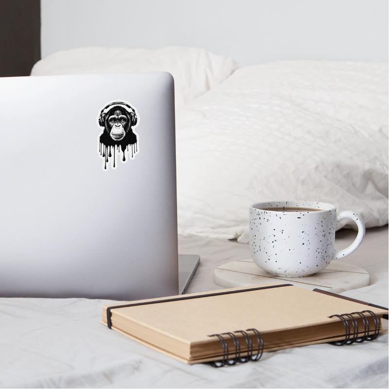 Chimpanzee with Headphones Monkey Music DJ