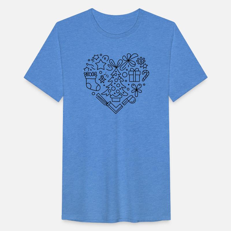 Christmas Line Art Heart Vector Single Color