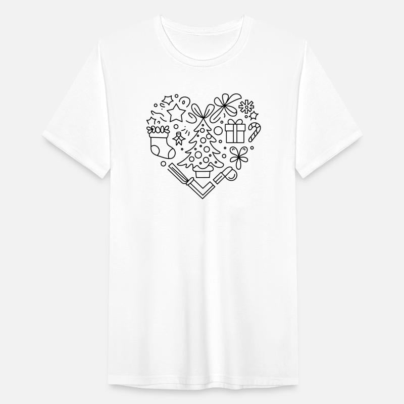Christmas Line Art Heart Vector Single Color