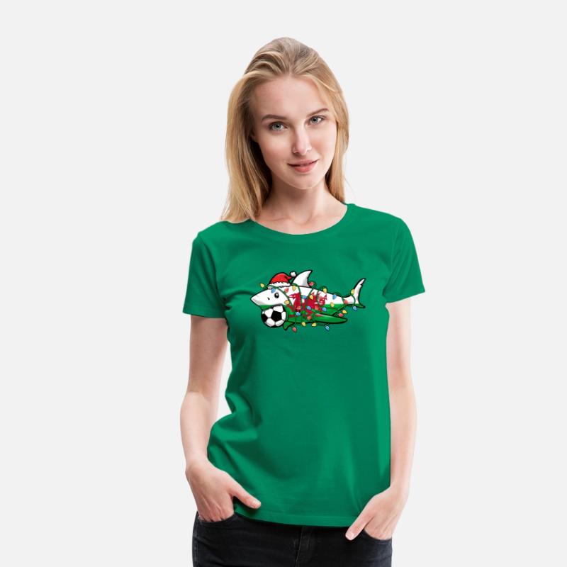 Christmas Shirt, Santa Shark Soccer Jersey