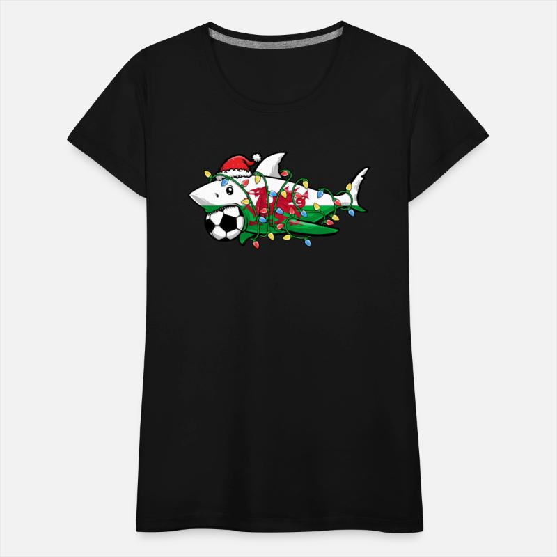 Christmas Shirt, Santa Shark Soccer Jersey