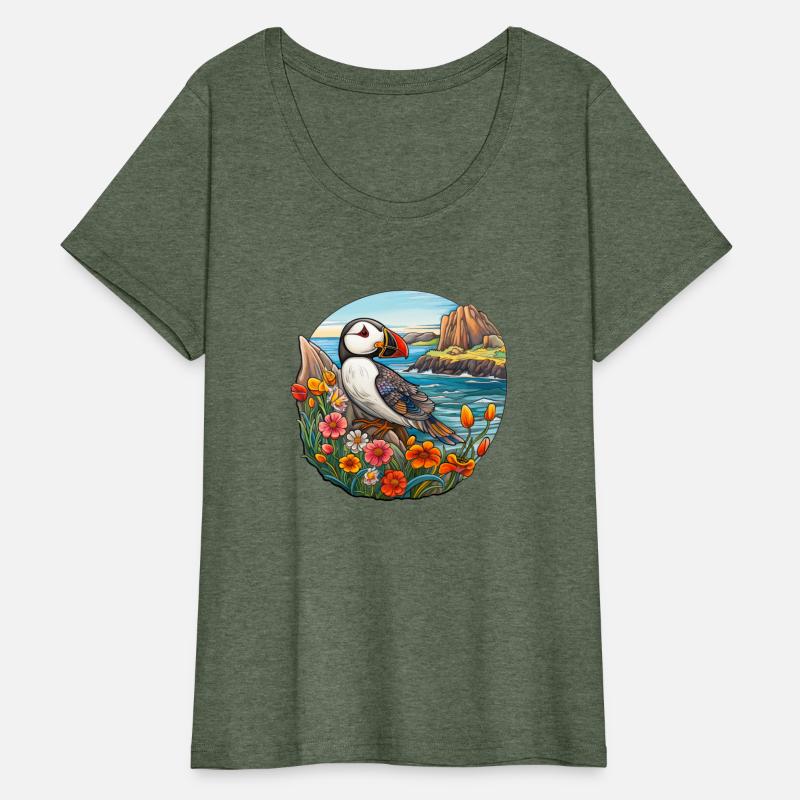 Coastal Cliffs and Puffin Perch