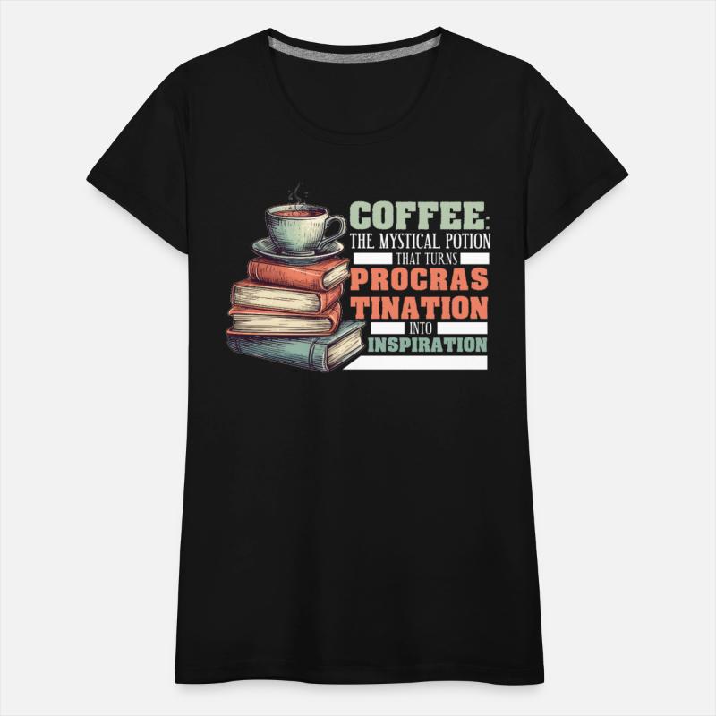 Coffee Procrastination Into Inspiration Funny Book