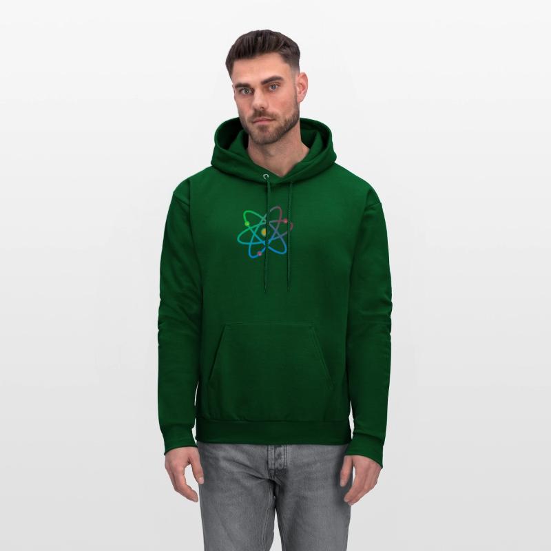 Colorful atom neutron electron