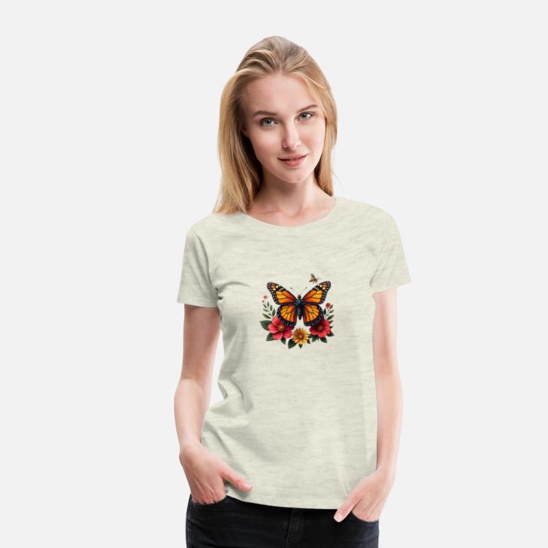Colorful monarch butterfly t-shirt