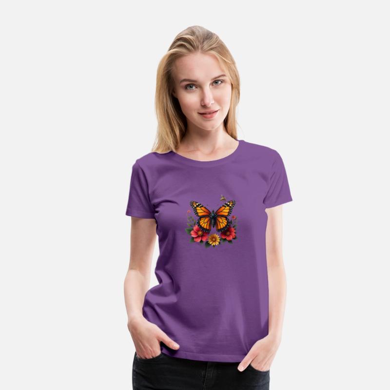 Colorful monarch butterfly t-shirt