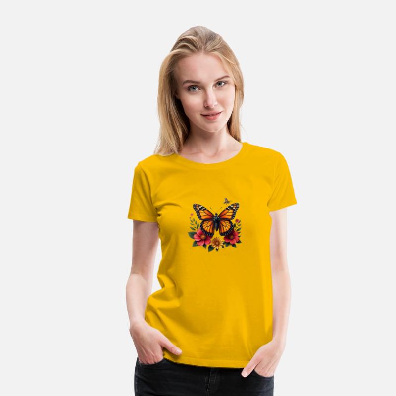Colorful monarch butterfly t-shirt