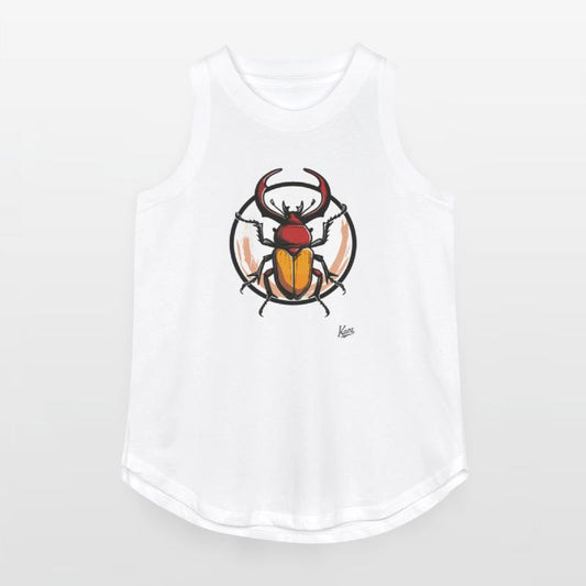 Colorful Stag Beetle with Retro Circle Design