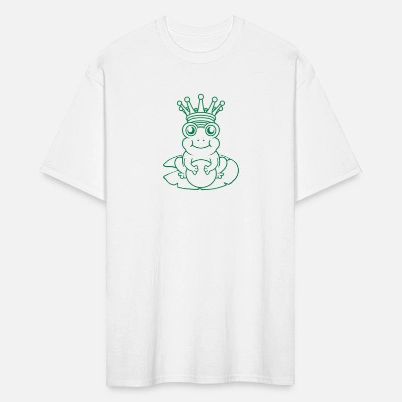 comic frog king sitting