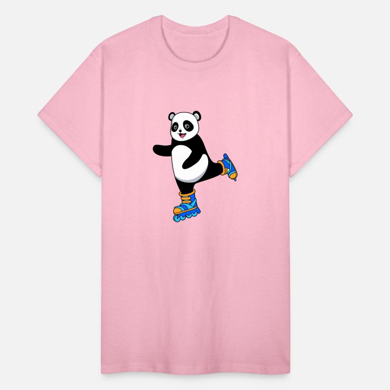 Comic Panda On Inline Skates