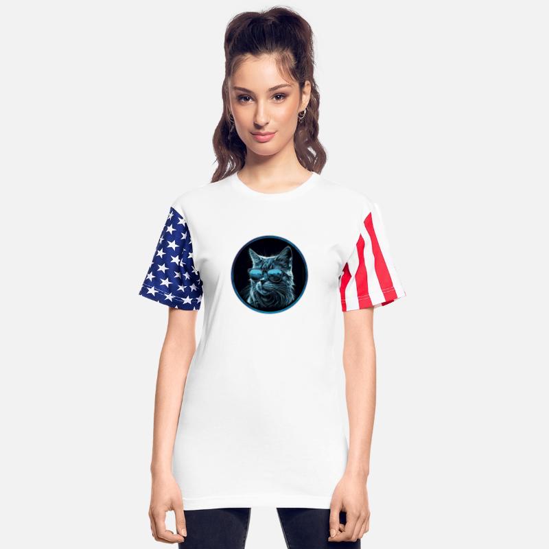 Cool blue Cat with Sunglasses