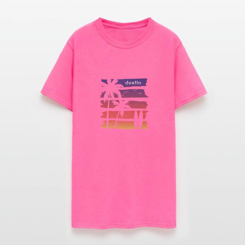 Cool Destin Florida Surfing Fan Beach Palm Tree