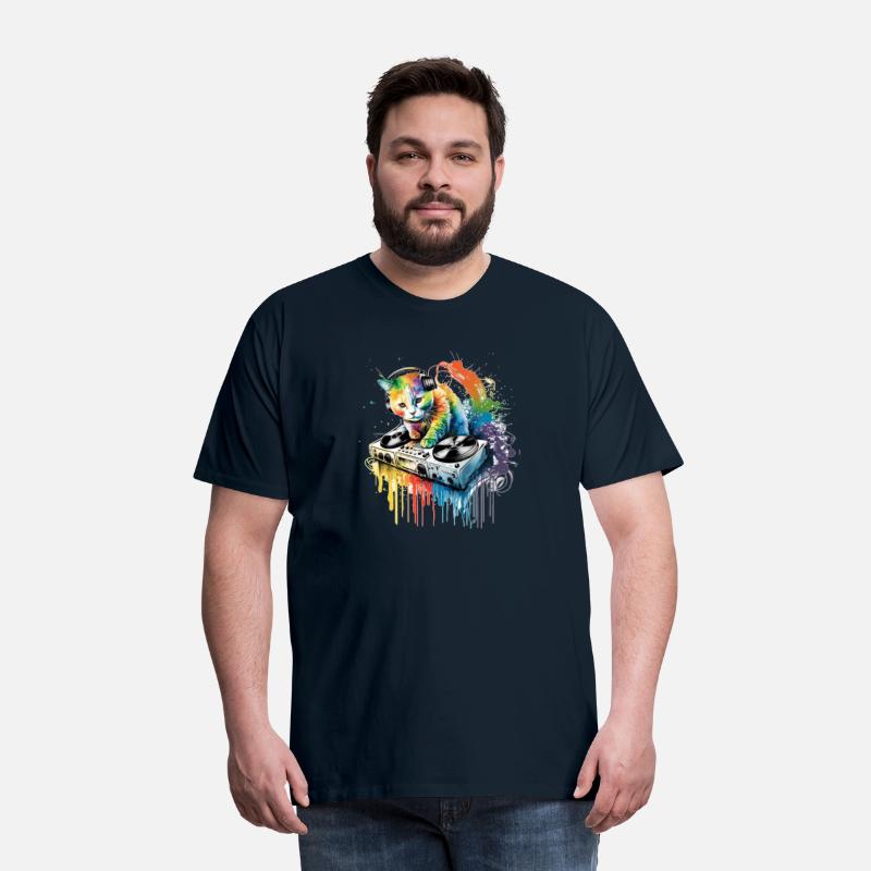 Cool DJ Cat watercolor