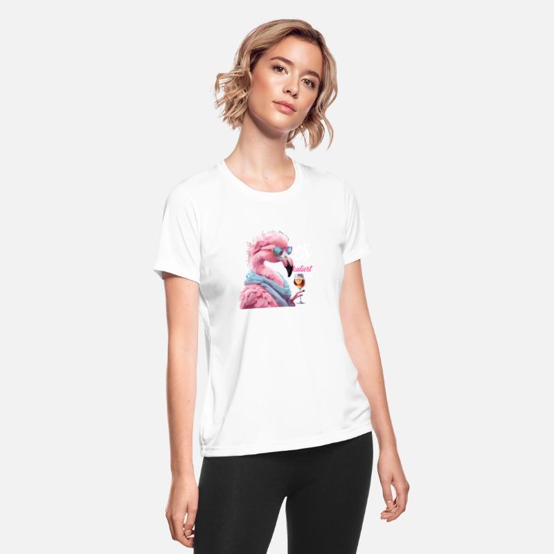 Cool Flamingo With Sunglasses Holding Wine Es