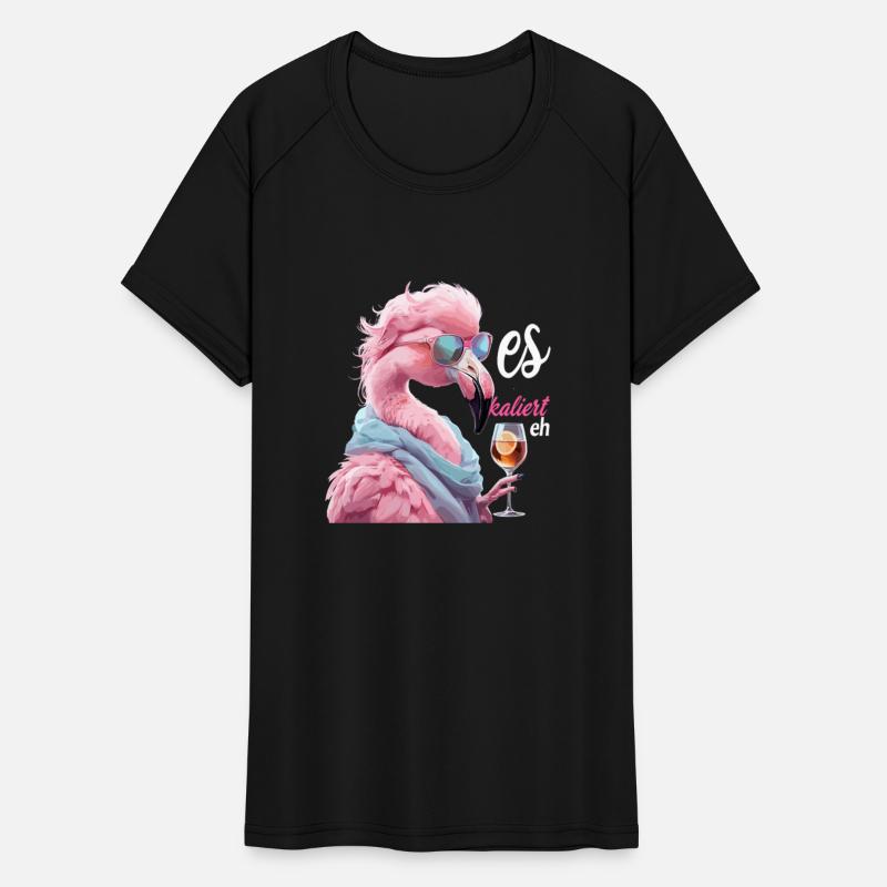 Cool Flamingo With Sunglasses Holding Wine Es