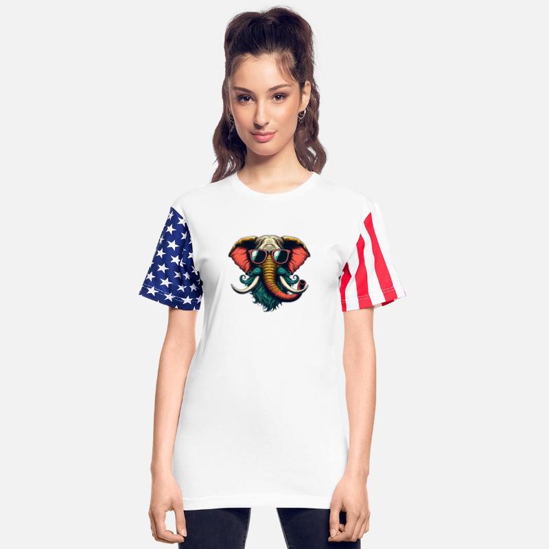 Cooler Hipster Elephant Face Mustache Bart