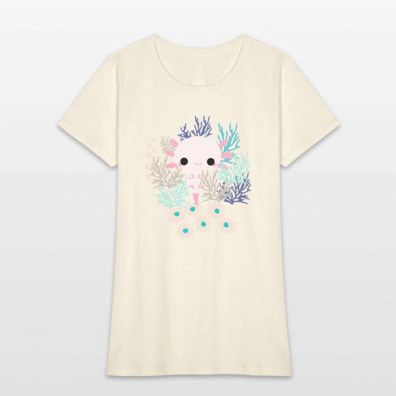 Cute Axolotl and Coral