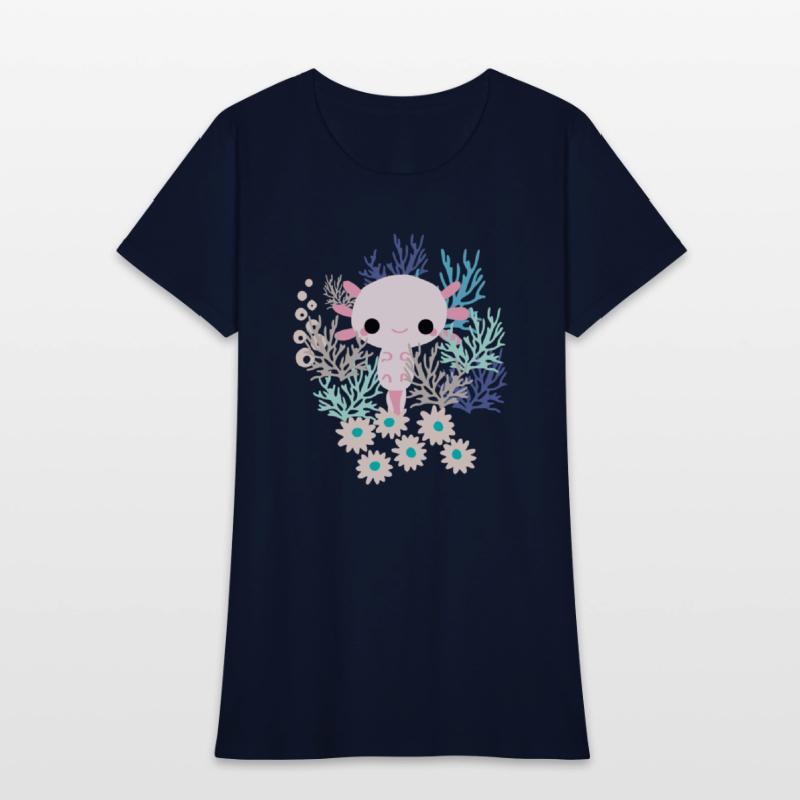 Cute Axolotl and Coral