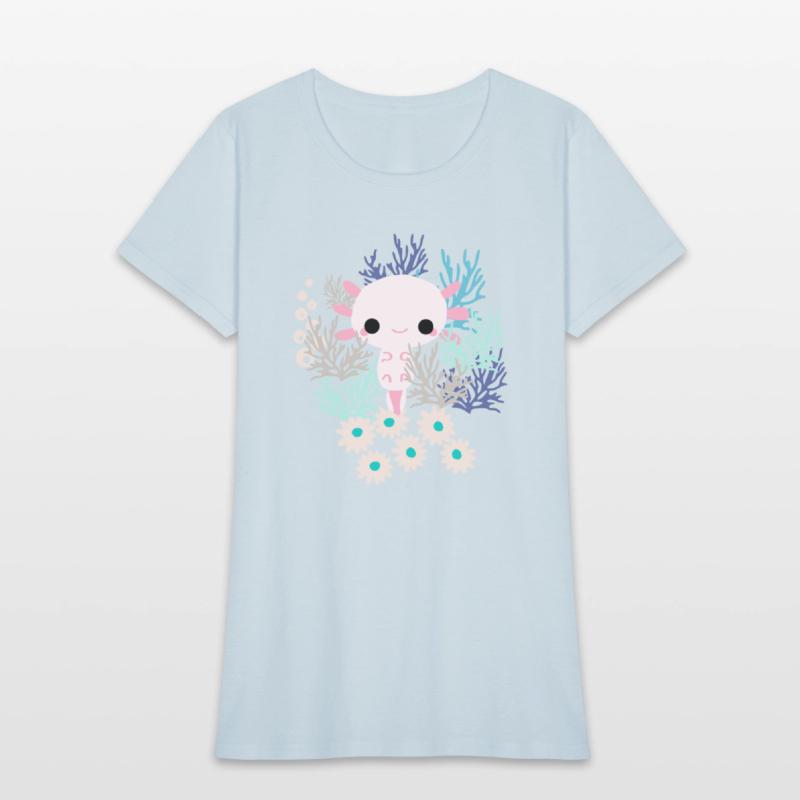 Cute Axolotl and Coral