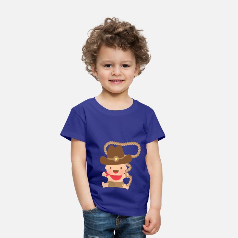 Cute Baby Cowboy Swings Lasso Rope