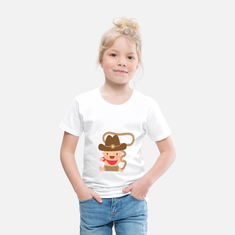 Cute Baby Cowboy Swings Lasso Rope