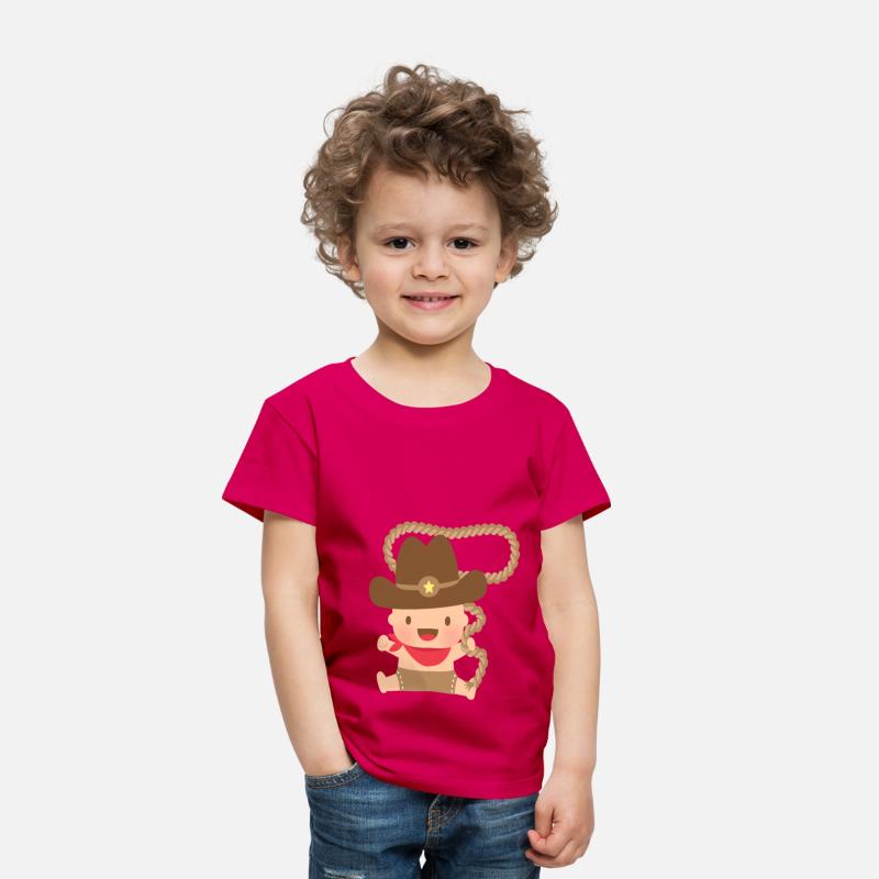 Cute Baby Cowboy Swings Lasso Rope